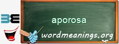 WordMeaning blackboard for aporosa
